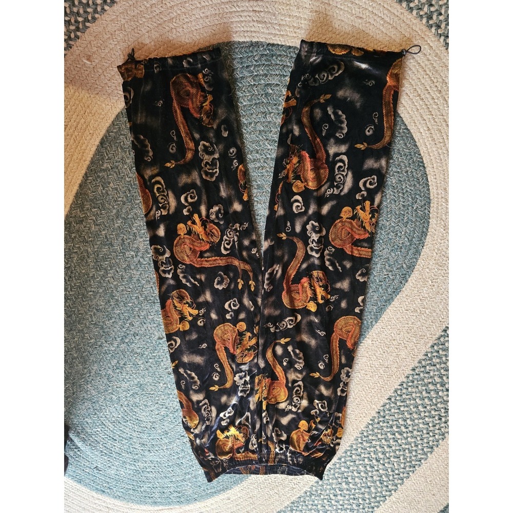 Vintage Zen, Made In Korea Dragon Print Pants